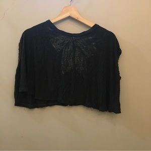 Dark gray cropped top